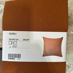 New Ikea Majbraken Gurli Cushion Cover Brown Orange 20" x 20" 50x50 cm Cotton